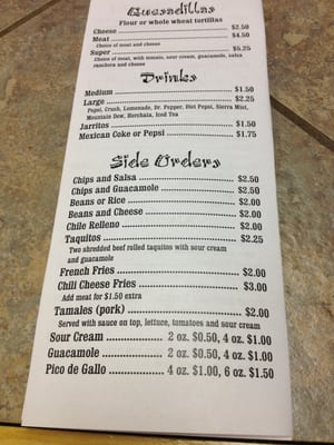 Menu photo 5 El Super Taco Eugene, OR