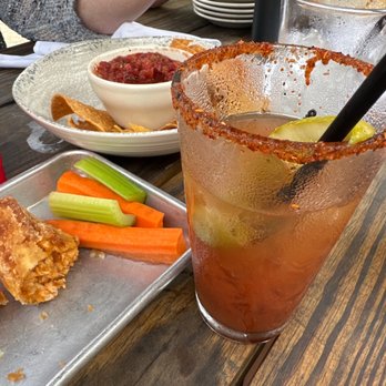 Wicks Park Bar & Grill - Bloody Mary was JUST what we needed. Salsa & tortilla chips! The Buffalo Roll was cheesy salty probably better after a few drinks. - Bars Near Me - Saugatuck, Michigan Wicks Park Bar & Grill - Bloody Mary was JUST what we needed. Salsa & tortilla chips! The Buffalo Roll was cheesy salty probably better after a few drinks. - Bars Near Me - Saugatuck, Michigan