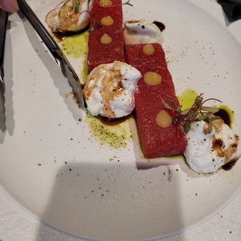 Smoke And Mirrors - Watermelon with burrata - Italian Near Me - Vaughan, Ontario Smoke And Mirrors - Watermelon with burrata - Italian Near Me - Vaughan, Ontario