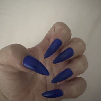 New Way Nails - Matte blue nails done by Roger - Nail Salons Near Me - Los Angeles, California New Way Nails - Matte blue nails done by Roger - Nail Salons Near Me - Los Angeles, California