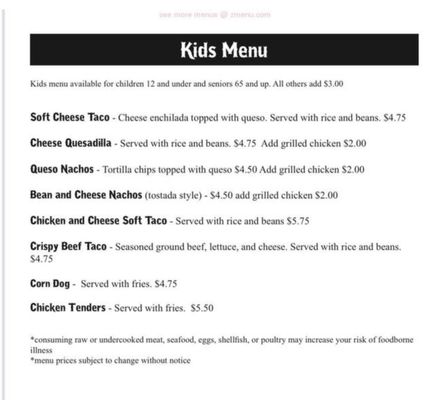 Menu photo 4 La Mesa Mesquite Grill Joshua, TX