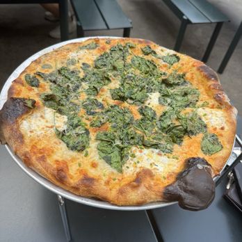 Pizzeria Beddia - Greens, Calabrian cream, mozzarella, royer mountain - Pizza Near Me - Philadelphia, Pennsylvania