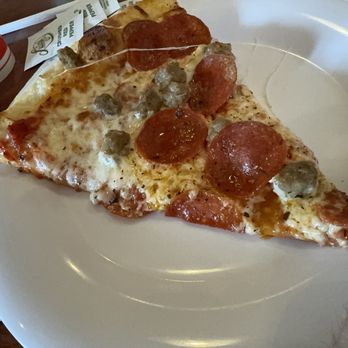 Trilogy Pizza & Wine - New York style pepperoni and sausage. - Pizza Near Me - San Antonio, Texas