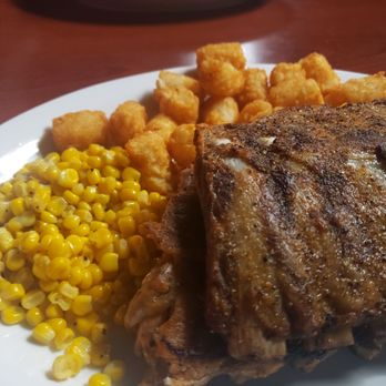 Ruby Tuesday - Full rack of ribs, Texas dry rub, with corn amd tots - American Near Me - Columbia, South Carolina Ruby Tuesday - Full rack of ribs, Texas dry rub, with corn amd tots - American Near Me - Columbia, South Carolina