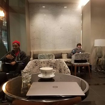 George Howell Coffee - Chic seating...in hotel lobby - Coffee & Tea Near Me - Boston, Massachusetts George Howell Coffee - Chic seating...in hotel lobby - Coffee & Tea Near Me - Boston, Massachusetts