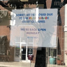 They were closed for the parade They were closed for the parade