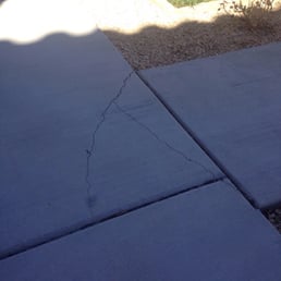 Crack in the concrete.