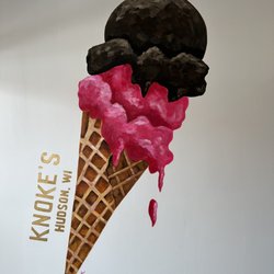 Knoke's Chocolates And Nuts - Nice we're coming wall drawing... makes you want to lick  it