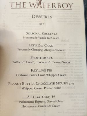 Menu photo 1 The Waterboy Sacramento, CA Menu photo 1 The Waterboy Sacramento, CA