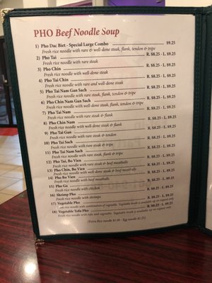 Menu photo 7 Pho Stop Lancaster, CA