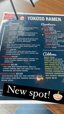 Menu photo 6 Yokoso Ramen Sarasota, FL