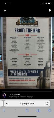 Menu photo 8 Flatheads and Bottom Feeders Biloxi, MS Menu photo 8 Flatheads and Bottom Feeders Biloxi, MS