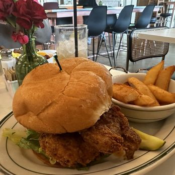 The Hayden - honey mustard chicken sandwich and fries - Bars Near Me - San Antonio, Texas