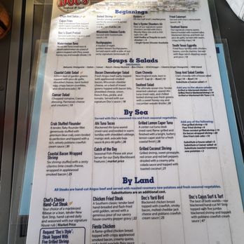 Doc's Seafood & Steaks - Menu - Seafood Near Me - Corpus Christi, Texas Doc's Seafood & Steaks - Menu - Seafood Near Me - Corpus Christi, Texas