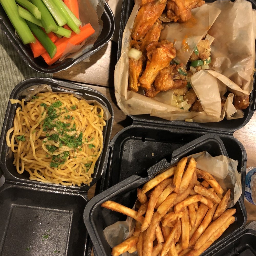 Fire Wings - Family pack 3 types of wings, extra side of garlic noodles - Chicken Wings Near Me - Chatsworth, California Fire Wings - Family pack 3 types of wings, extra side of garlic noodles - Chicken Wings Near Me - Chatsworth, California
