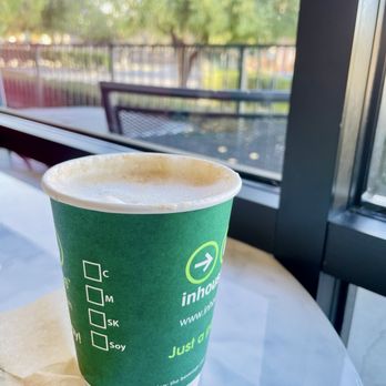 in house coffee - Small Chai latte w/pistachio milk (10/10 delicious)  $4.26 - Coffee & Tea Near Me - San Dimas, California