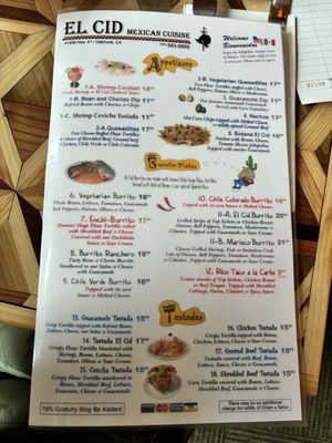 Menu photo 5 El Cid Mexican Cuisine Oakhurst, CA Menu photo 5 El Cid Mexican Cuisine Oakhurst, CA