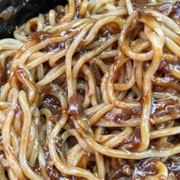 Takeout Ja jyung myun - a little bit salty and I had a better version, does the job if you have a craving.