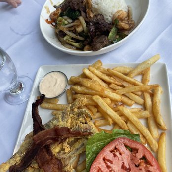 The Warehouse - Soft Shell Crab BLT* Beef and shrimp stir fry - Seafood Near Me - Alexandria, Virginia