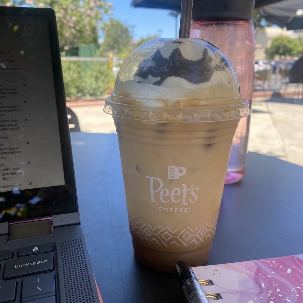 Peet's Coffee - Hazelnut latte with whip cream and chocolate drizzle - Coffee & Tea Near Me - Fremont, California Peet's Coffee - Hazelnut latte with whip cream and chocolate drizzle - Coffee & Tea Near Me - Fremont, California