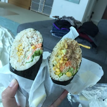 Up Roll Cafe - Honolulu - Chicken on the left, pork on the right - Sushi Bars Near Me - Honolulu, Hawaii
