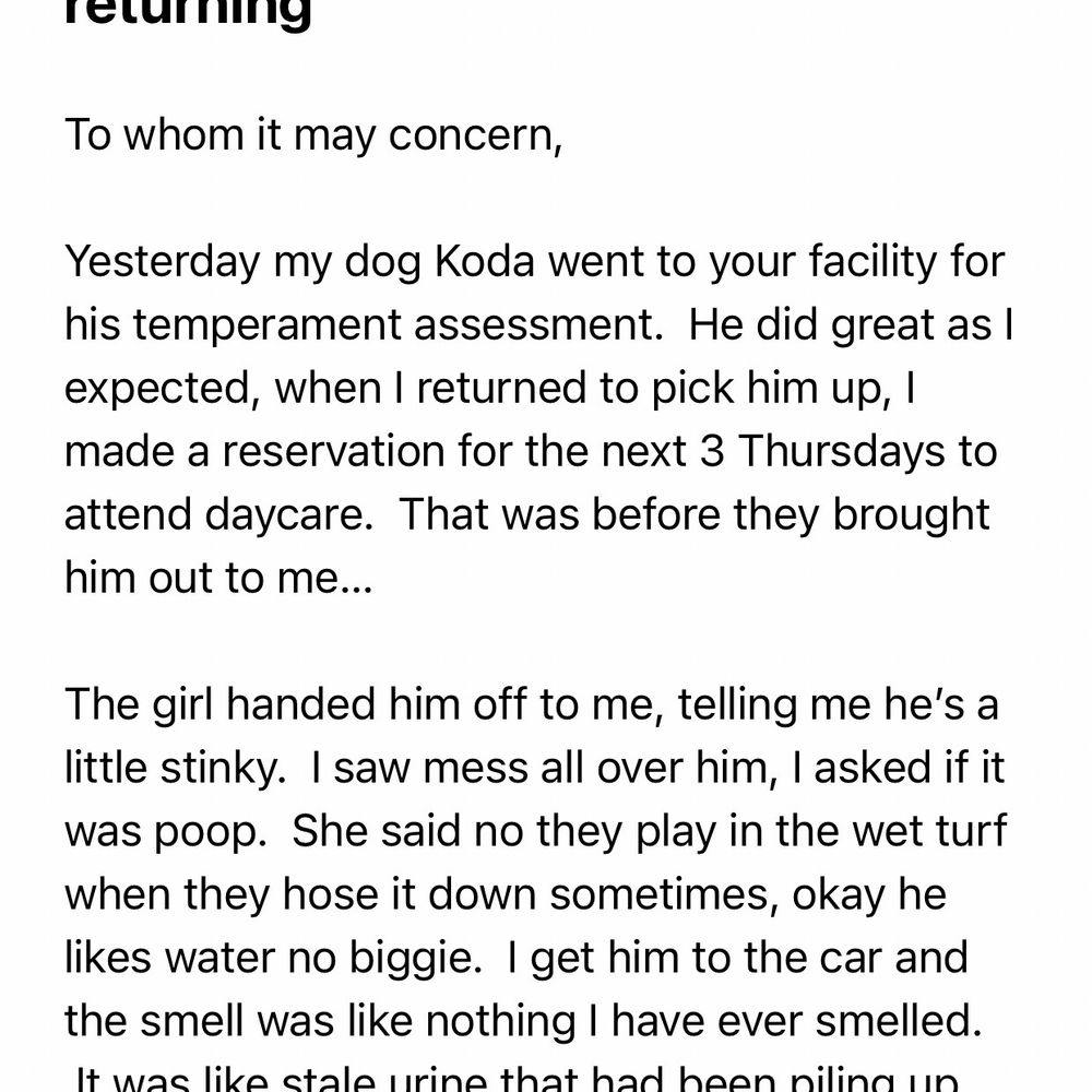 Camp Bow Wow Anaheim - Email sent to the facility regarding my issue. - Pet Boarding Near Me - Anaheim, California