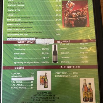 Udupi Palace - Menu - Indian Near Me - San Francisco, California