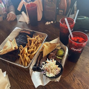 Doc’s BBQ & Whiskey Prescott - Brisket, ribs, soda, coleslaw, fries, Texas toast - Barbeque Near Me - Prescott, Arizona Doc’s BBQ & Whiskey Prescott - Brisket, ribs, soda, coleslaw, fries, Texas toast - Barbeque Near Me - Prescott, Arizona