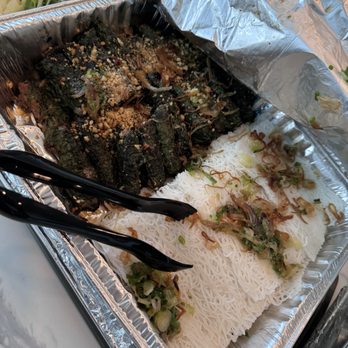 Saigon Bistro Sterling - Woven vermicelli wraps with beef & pork wrapped in betel leaves - Vietnamese Near Me - Sterling, Virginia