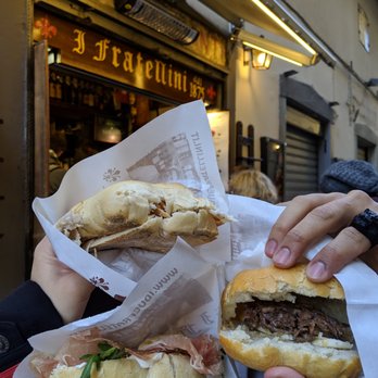 I 2 Fratellini - Top: Porchetta Bottom Left: Prosciutto, Arugula, Goat Cheese Bottom Right: Anchovies & Butter - Sandwiches Near Me - Florence, FI I 2 Fratellini - Top: Porchetta Bottom Left: Prosciutto, Arugula, Goat Cheese Bottom Right: Anchovies & Butter - Sandwiches Near Me - Florence, FI