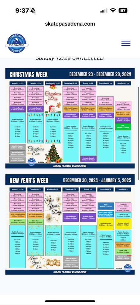 Social spots from Pasadena Ice Skating Center