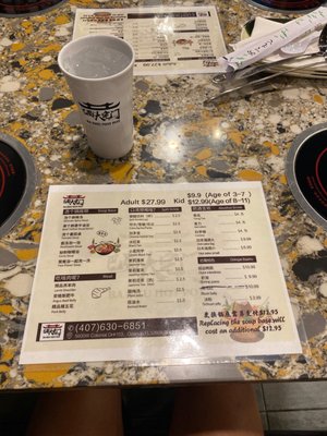 Menu photo 3 Bashu Hot Pot Orlando, FL