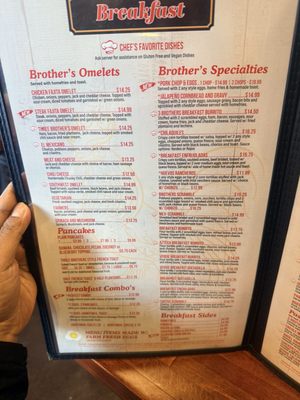 Menu photo 1 3 Brothers Diner Powell, OH