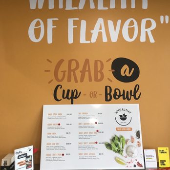 Whealthy - Their menu if don't want to create your own - Asian Fusion Near Me - Santa Ana, California