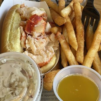 The Blue Lobster - Lobster roll with fries - Seafood Markets Near Me - Berlin, Connecticut The Blue Lobster - Lobster roll with fries - Seafood Markets Near Me - Berlin, Connecticut