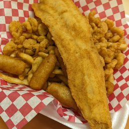 Adam's Pizza And Grill - Fish special. So good, great price! - food, fish and chips - Chicken Wings Near Me - Jamestown, North Carolina