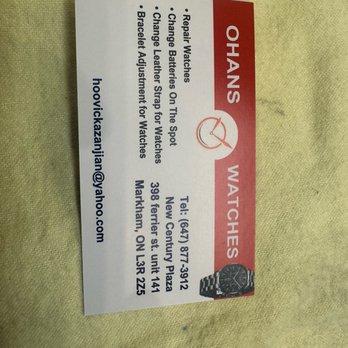 Ohans Watches - Contact info - Watch Repair Near Me - Markham, Ontario Ohans Watches - Contact info - Watch Repair Near Me - Markham, Ontario