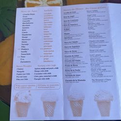 Tepoznieves - Menu