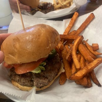 World's Burgers #2 - The Mexican burger with sweet potato fries and the Texan burger with regular fries - Burgers Near Me - Conroe, Texas World's Burgers #2 - The Mexican burger with sweet potato fries and the Texan burger with regular fries - Burgers Near Me - Conroe, Texas