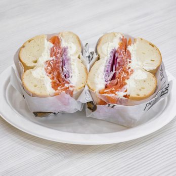 Bagel Boss - Bayshore - a bagel sandwich on a plate - Caterers Near Me - Bay Shore, New York