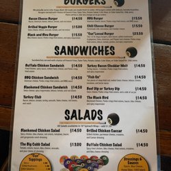 Classic Cue - Lunch menu