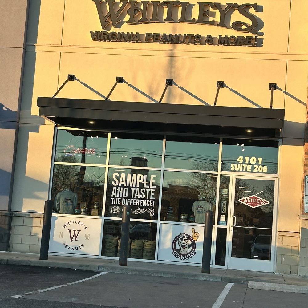 Whitley's Peanut Factory - Store front - Specialty Food Near Me - Glen Allen, Virginia Whitley's Peanut Factory - Store front - Specialty Food Near Me - Glen Allen, Virginia