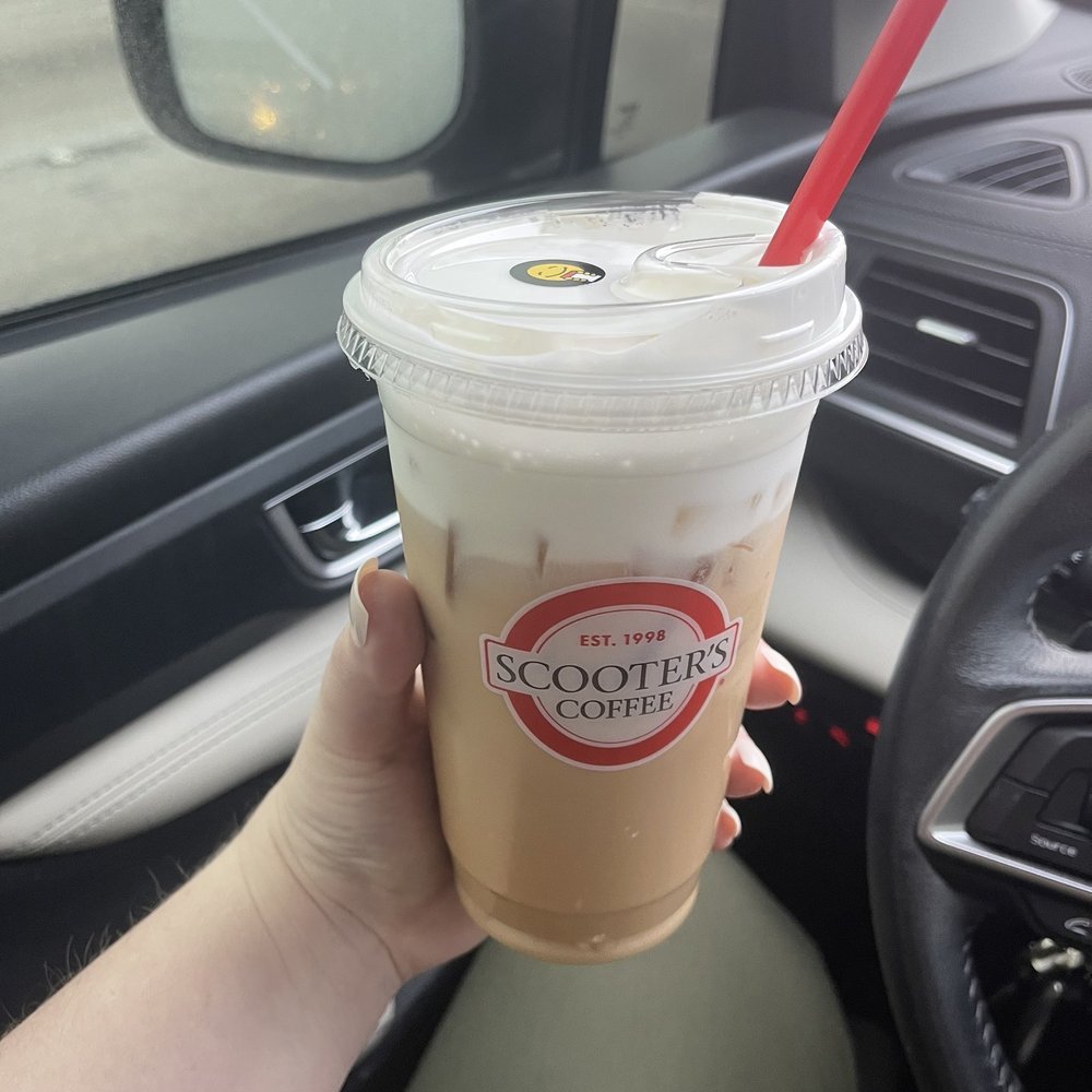 Scooter's Coffee - Large Iced Birthday Cake Iced Latte - Coffee & Tea Near Me - Orlando, Florida Scooter's Coffee - Large Iced Birthday Cake Iced Latte - Coffee & Tea Near Me - Orlando, Florida