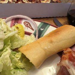 Basil Boys - Salad and breadsticks.