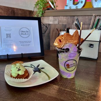 Doki Doki - Cream Pandan Lychee Bear Craquelin Puff & takiyaki sundae - Desserts Near Me - Salt Lake City, Utah