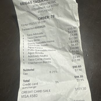 Frida’s Taqueria - Not offering Free water is Crazy. - Tacos Near Me - Oceanside, California Frida’s Taqueria - Not offering Free water is Crazy. - Tacos Near Me - Oceanside, California
