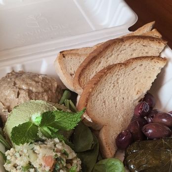 Green Leaf Vegetarian & Vegan Restaurant - Mediterranean Mezze Platter 4/10 I only liked the Gluten free bread, grape leaves, and olives - Vegan Near Me - Framingham, Massachusetts Green Leaf Vegetarian & Vegan Restaurant - Mediterranean Mezze Platter 4/10 I only liked the Gluten free bread, grape leaves, and olives - Vegan Near Me - Framingham, Massachusetts