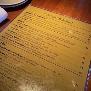 Rutherford Grill - Menu - American Near Me - Rutherford, California