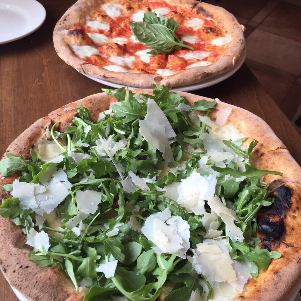 Crostatas Rustic Pizza - Quattro Formaggio (added arugula) and margarita DOC - Pizza Near Me - Highland Heights, Ohio Crostatas Rustic Pizza - Quattro Formaggio (added arugula) and margarita DOC - Pizza Near Me - Highland Heights, Ohio