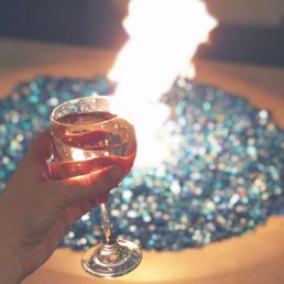 Fire pit and wine Fire pit and wine
